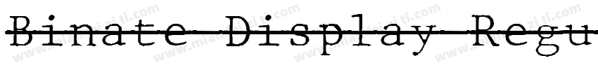 Binate Display Regul字体转换